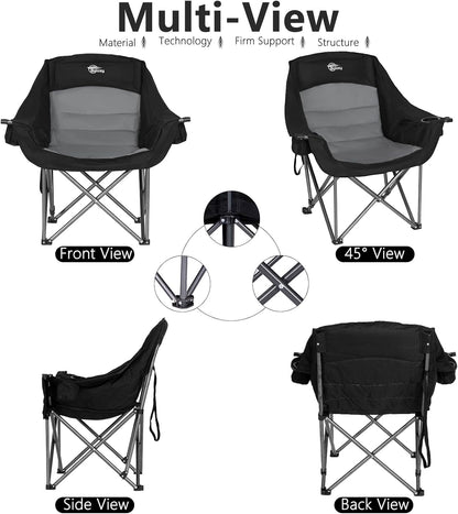 Oversized XL Camping Chairs for Adults Heavy Duty Support 500 lbs