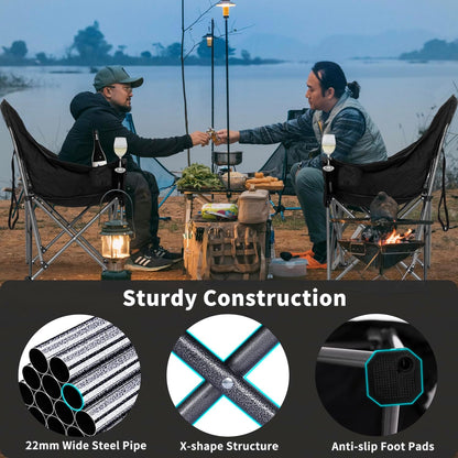 Oversized XL Camping Chairs for Adults Heavy Duty Support 500 lbs
